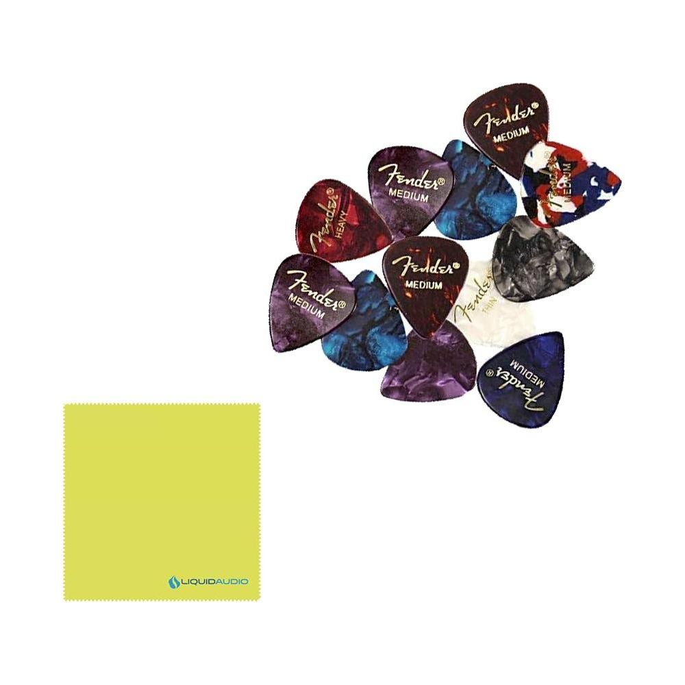 Fender Tex-Mex Telecaster® Pickup Set Bundle w/12x Guitar Picks and Liquid Audio Polishing Cloth