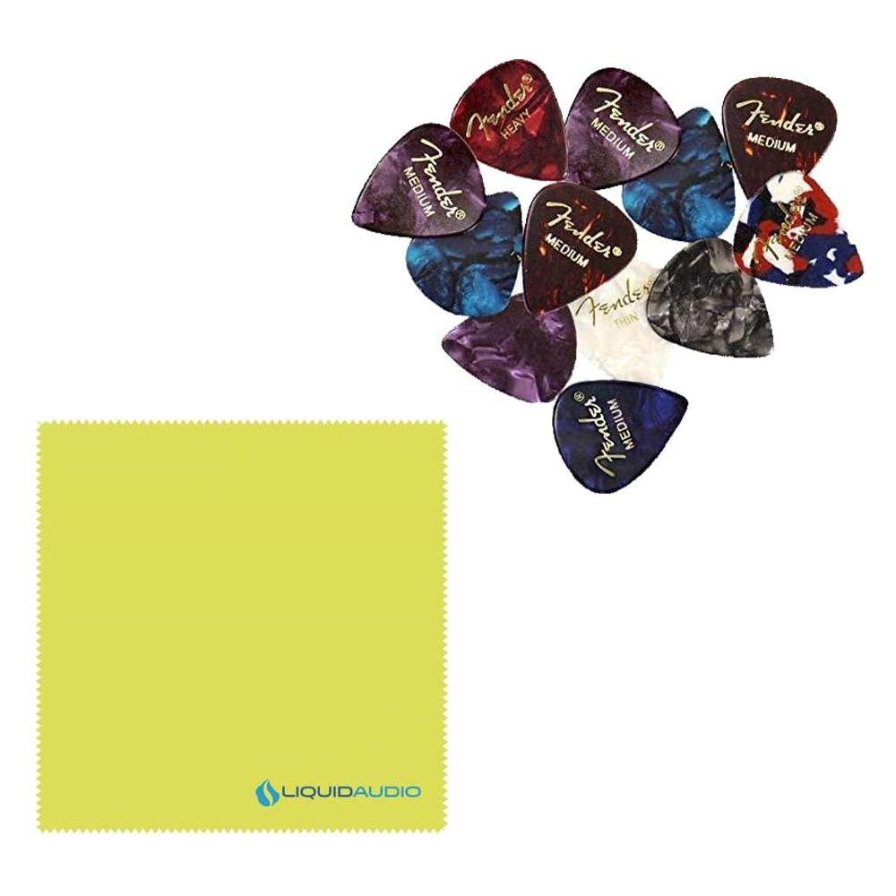 DiMarzio DP100BC Super Distortion Humbucker Pickup, Black/Cream with 12x Guitar Picks and Liquid Audio Polishing Cloth
