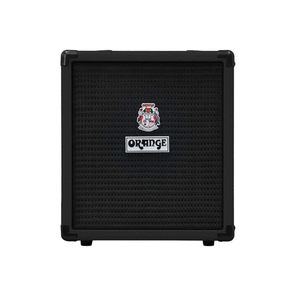 Orange Crush Bass 25 Black Guitar Combo Amp Bundle w/Pig Hog Black Woven Instrument Cable and Liquid Audio Polishing Cloth 1x8 25 Watts, 3 Band EQ & Integrated Chromatic Tuner