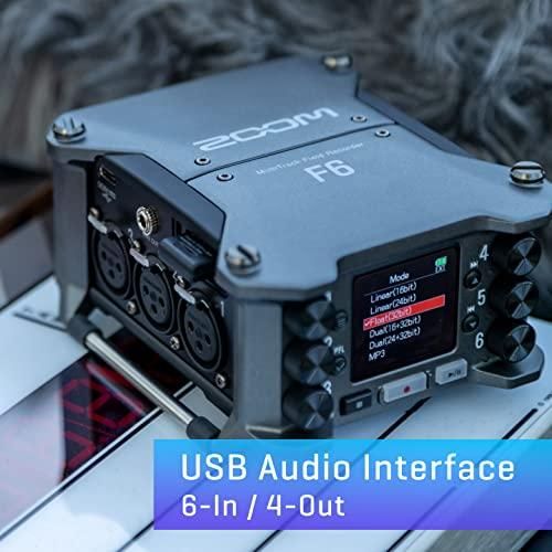 Zoom F6 Field Recorder/Mixer, Professional Field Recording, Audio for Video, 32-Bit Float Recording, 14 Channel Recorder, 6 XLR Inputs