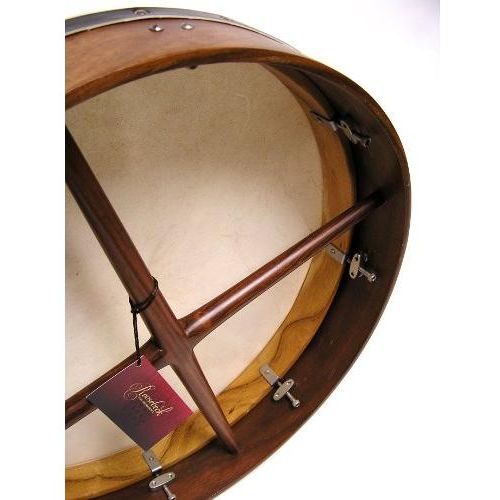 ROOSEBECK TUNABLE SHEESHAM BODHRAN CROSS-BAR SOFT NATURAL HEAD 18-BY-3.5-INCH