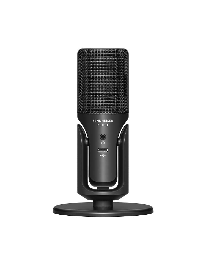 Sennheiser Profile - USB Cardioid Condenser Microphone & Table Stand, 1.2 m USB-C Cable