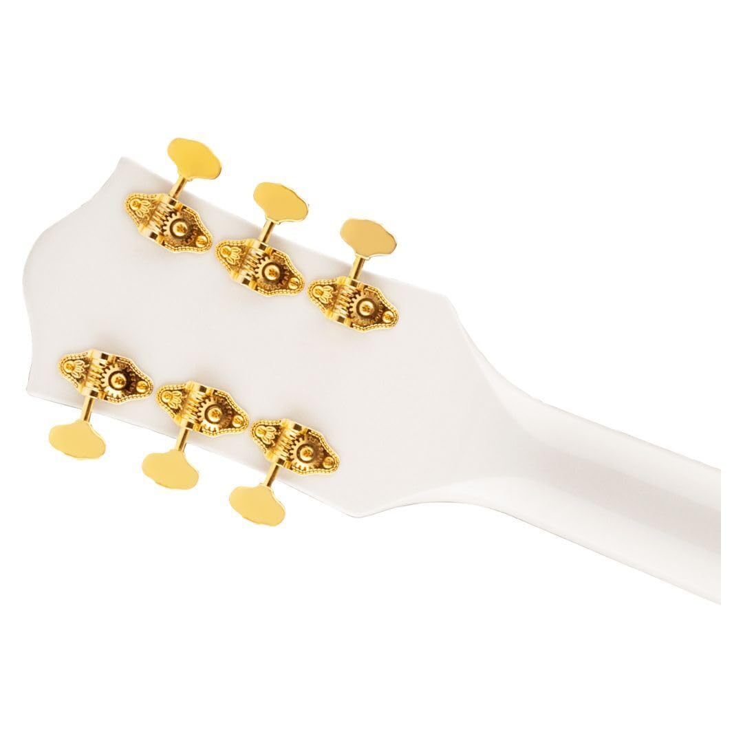 Gretsch G5422TG Electromatic 6-String Right-Handed Classic Double-Cut Hollowbody Electric Guitar with Bigsby, Laurel Fingerboard and Maple Neck (Snowcrest White)