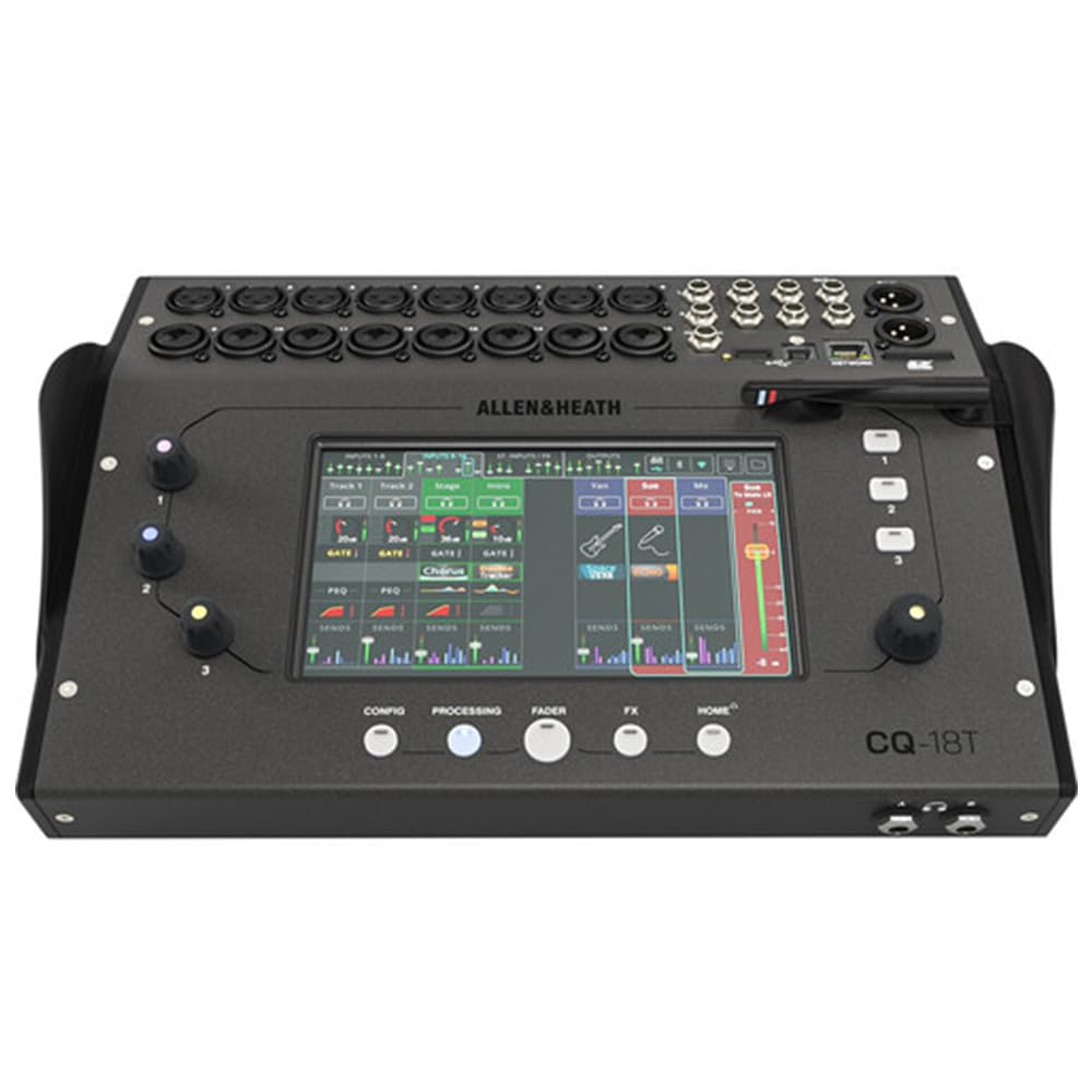 Allen & Heath CQ-18T Ultra-Compact 18in / 8out Digital Mixer with Wi-Fi Bundle with Allen & Heath CQ-18T Soft Case and Liquid Audio Polishing Cloth