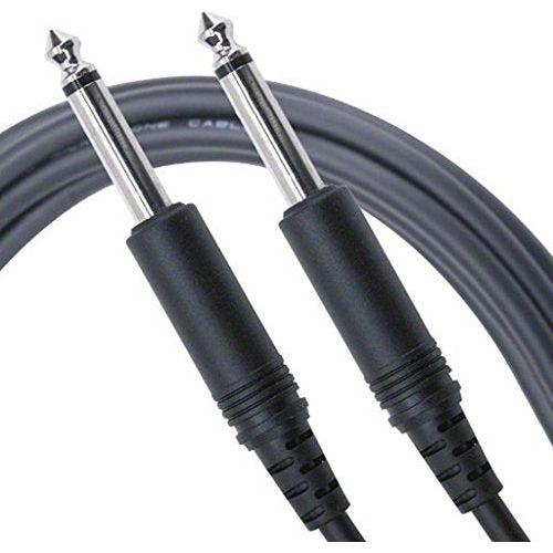 Mogami Pure Patch PP-01 Professional Audio Cable, Unbalanced 1/4" TS Male Plugs, Nickel Contacts, Straight Connectors