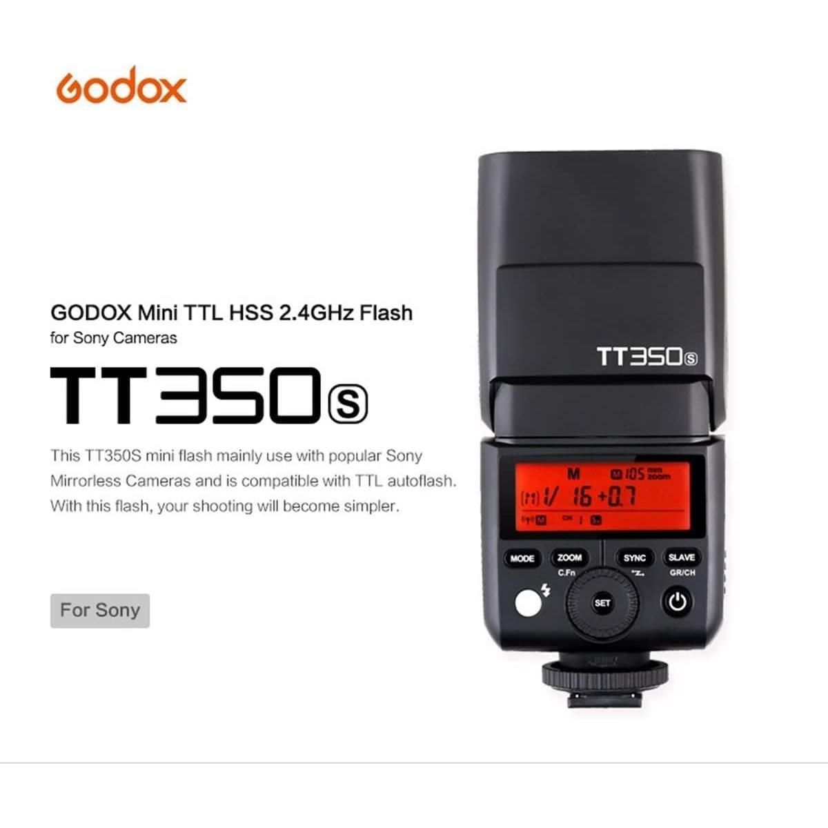 Godox Thinklite TTL TT350S Mini Camera Flash High Speed 1/8000s GN36 for Sony Mirrorless DSLR Camera A77II A6000 A6500 RX10 Series