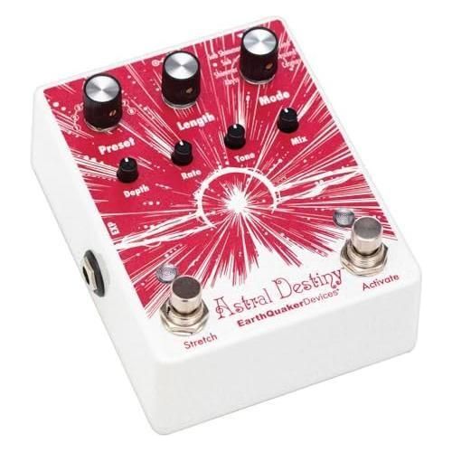 EarthQuaker Devices Astral Destiny An Octal Octave Reverberation Odyssey Bundle w/2x Strukture S6P48 Woven Right Angle Patch Cables, 12x Guitar Picks and Liquid Audio Polishing Cloth