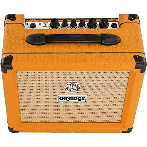 Orange Crush 20 20W 1x8 Guitar Combo Amp Bundle w/Pig Hog Woven Instrument Cable, Power Cable, 12X Picks, and Liquid Audio Polishing Cloth