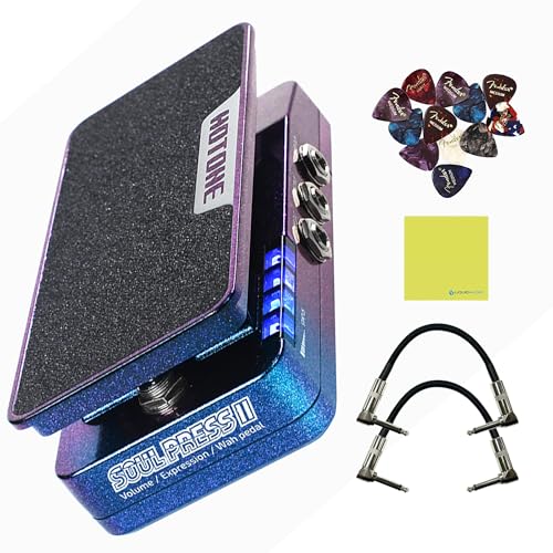 hotone wah volume pedal Pedals Sp-20Soul Press II Bundle w/ 2-Pack Strukture S6P48 Woven Right Angle Patch Cable, 12-Pack Guitar Pick and Liquid Audio Color:White/Smoke/ Golden Multi NEW Hipshot CLASSIC OPEN-GEAR U.S. Helmets/Hats Expression) and takes playability