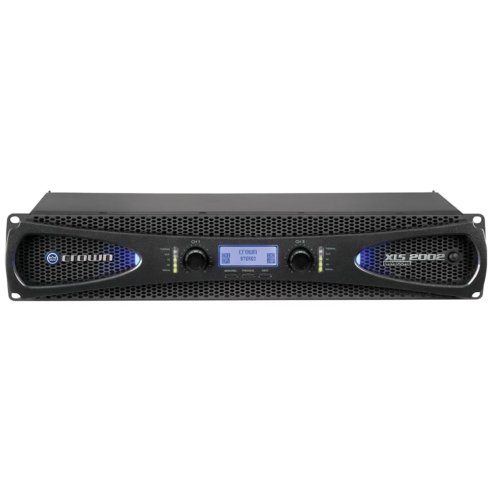 Crown XLS 2002 Two-channel, 650W @ 4Ω Power Amplifier Bundle w/ 2-Pack of Pig Hog PHSC25 9.2mm Speaker Cable (14 gauge wire) and Liquid Audio Polishing Cloth