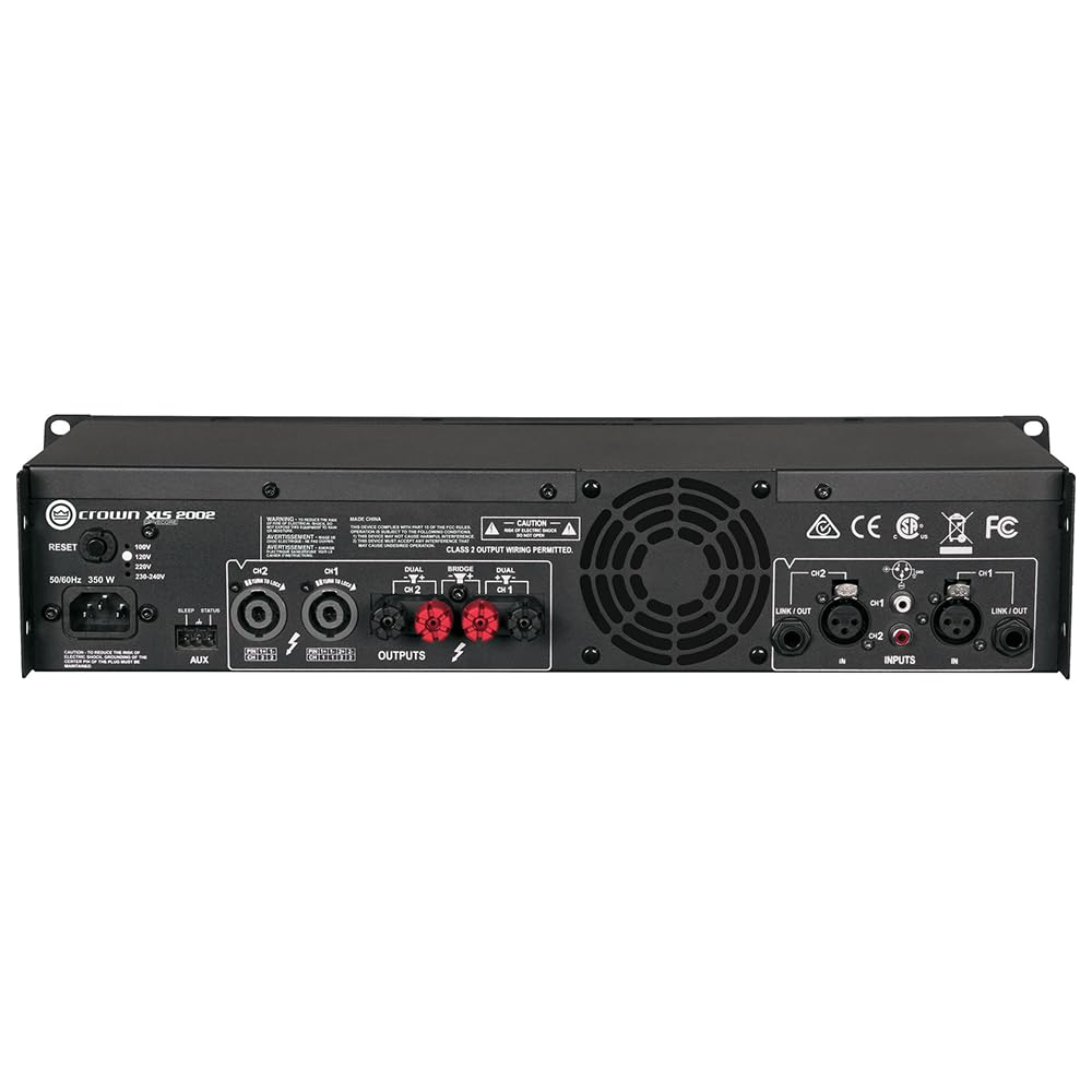 Crown XLS 2002 Two-channel, 650W @ 4Ω Power Amplifier Bundle w/ 2-Pack of Pig Hog PHSC25 9.2mm Speaker Cable (14 gauge wire) and Liquid Audio Polishing Cloth