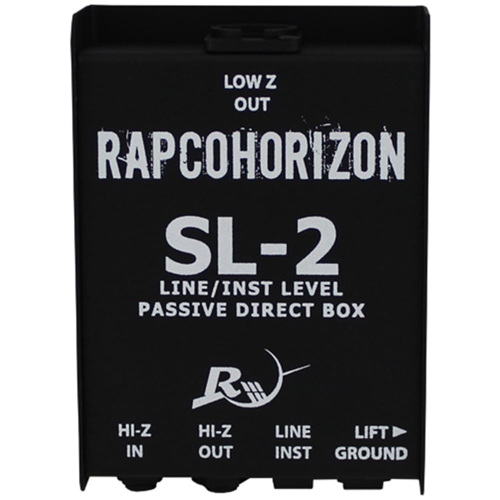 RapcoHorizon SL-2 Passive Direct Box Bundle w/Pig Hog PCH10BK "Black Woven" Instrument Cable and Liquid Audio Polishing Cloth