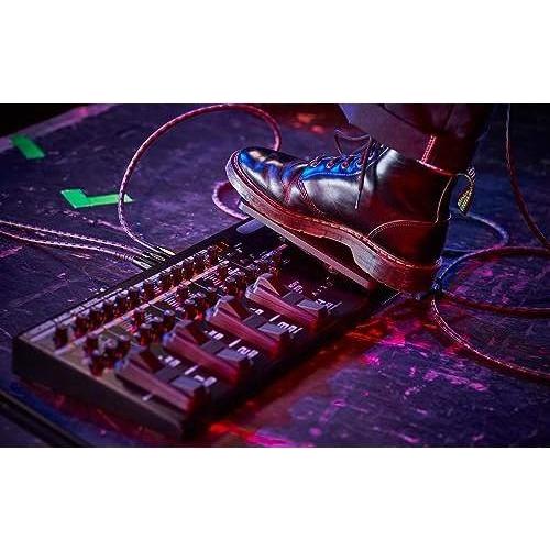 Boss ME-90 Guitar Multiple Effects Bundle w/2x Strukture S6P48 Woven Right Angle Patch Cables, 12x Guitar Picks, 9V Power Adapter and Liquid Audio Polishing Cloth