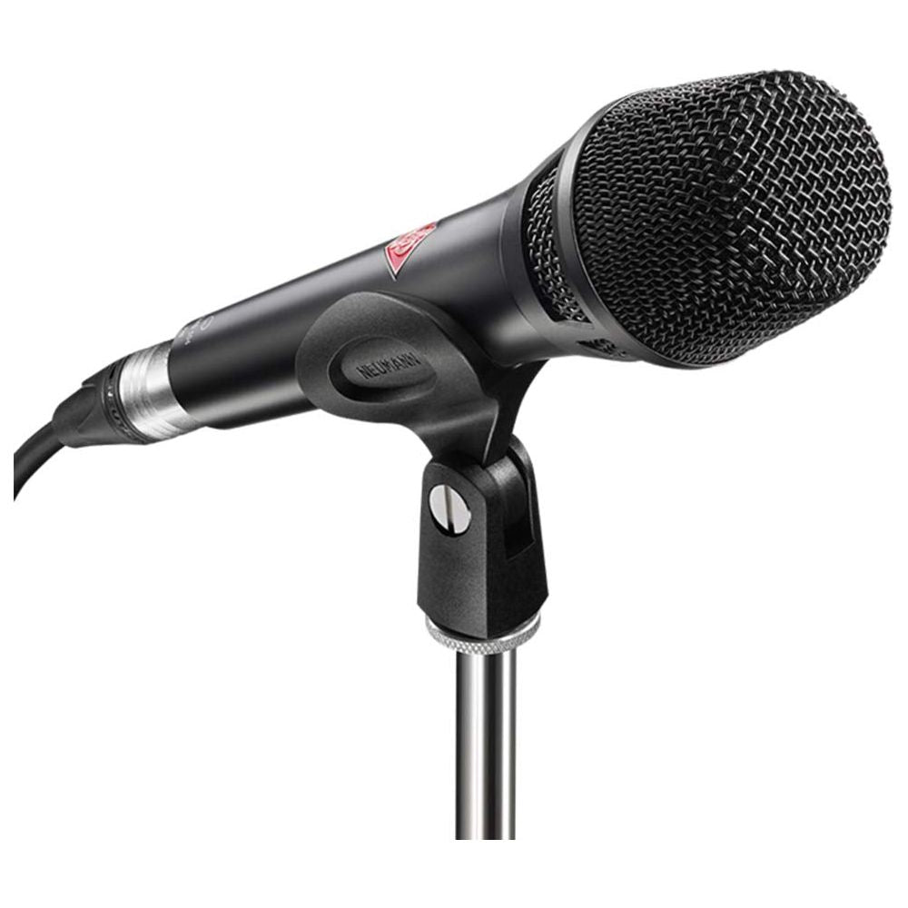 Neumann KMS104 Plus Cardioid Microphone with KMS Pouch/SG 105 Stand Clamp, 20Hz-20kHz Frequency Range, Load Impedance 1 KOhms, Black