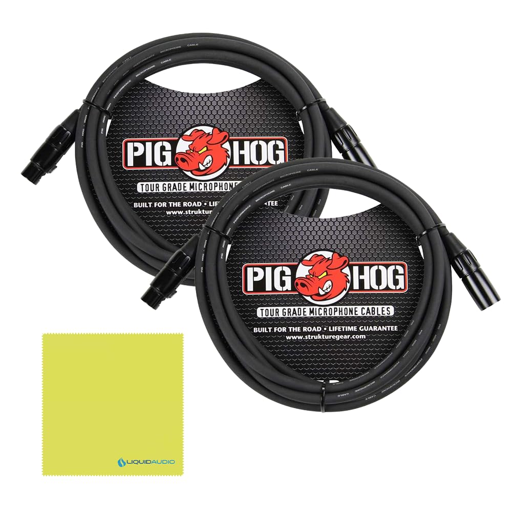 Allen & Heath ZEDi-8 Hybrid Compact Mixer/USB Interface Bundle w/ 2-Pack Pig Hog PHM10 8mm Mic Cable and Liquid Audio Polishing Cloth