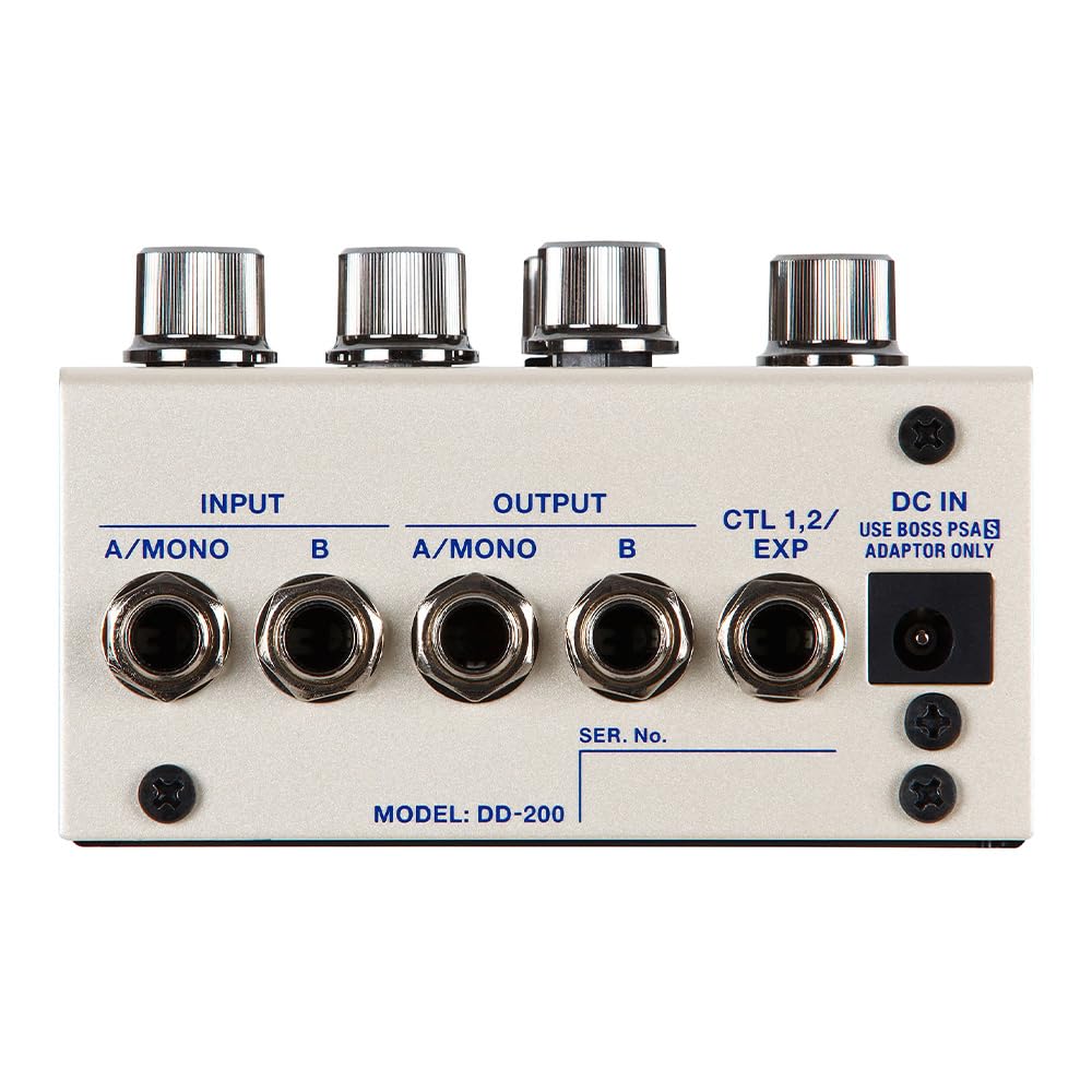 Boss DD-200 Digital Delay Pedal Bundle with 2X Right Angle Patch Cables, 10ft Pig Hog Instrument Cable, 12x Guitar Picks and Instrument Polishing Cloth