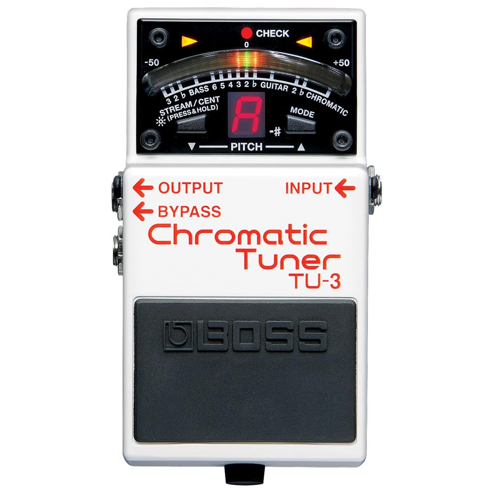 Boss TU-3 Chromatic Tuner Pedal with Bypass Bundle with Boss DS-1 Distortion Pedal, 12 Guitar Picks, Instrument Polishing Cloth - Accurate Tuning & Versatile Tone