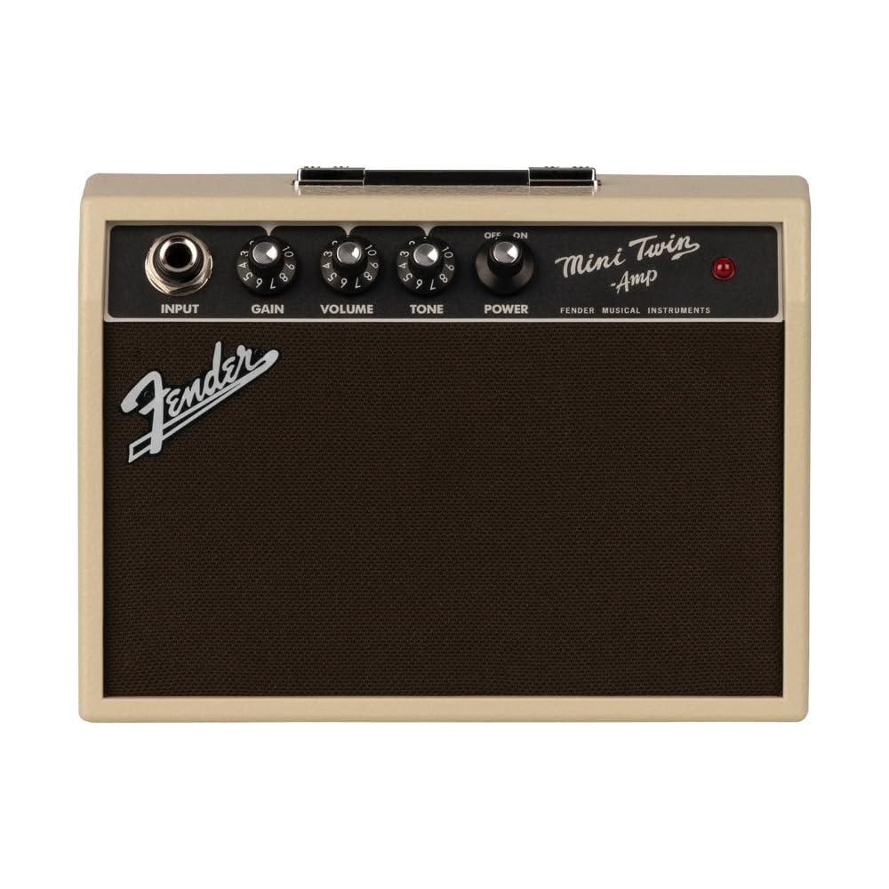 Fender Mini '65 Twin-Amp, Blonde Bundle w/12x Guitar Picks and Liquid Audio Polishing Cloth