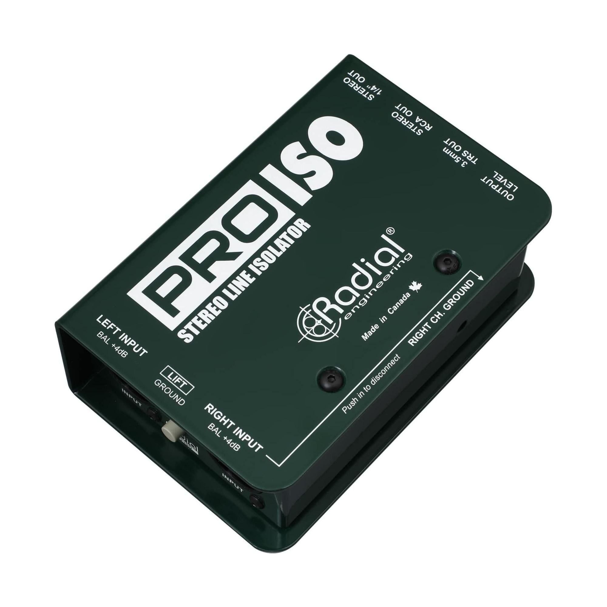 Radial Engineering Pro-ISO +4/-10 dB Stereo Line Isolator NEW