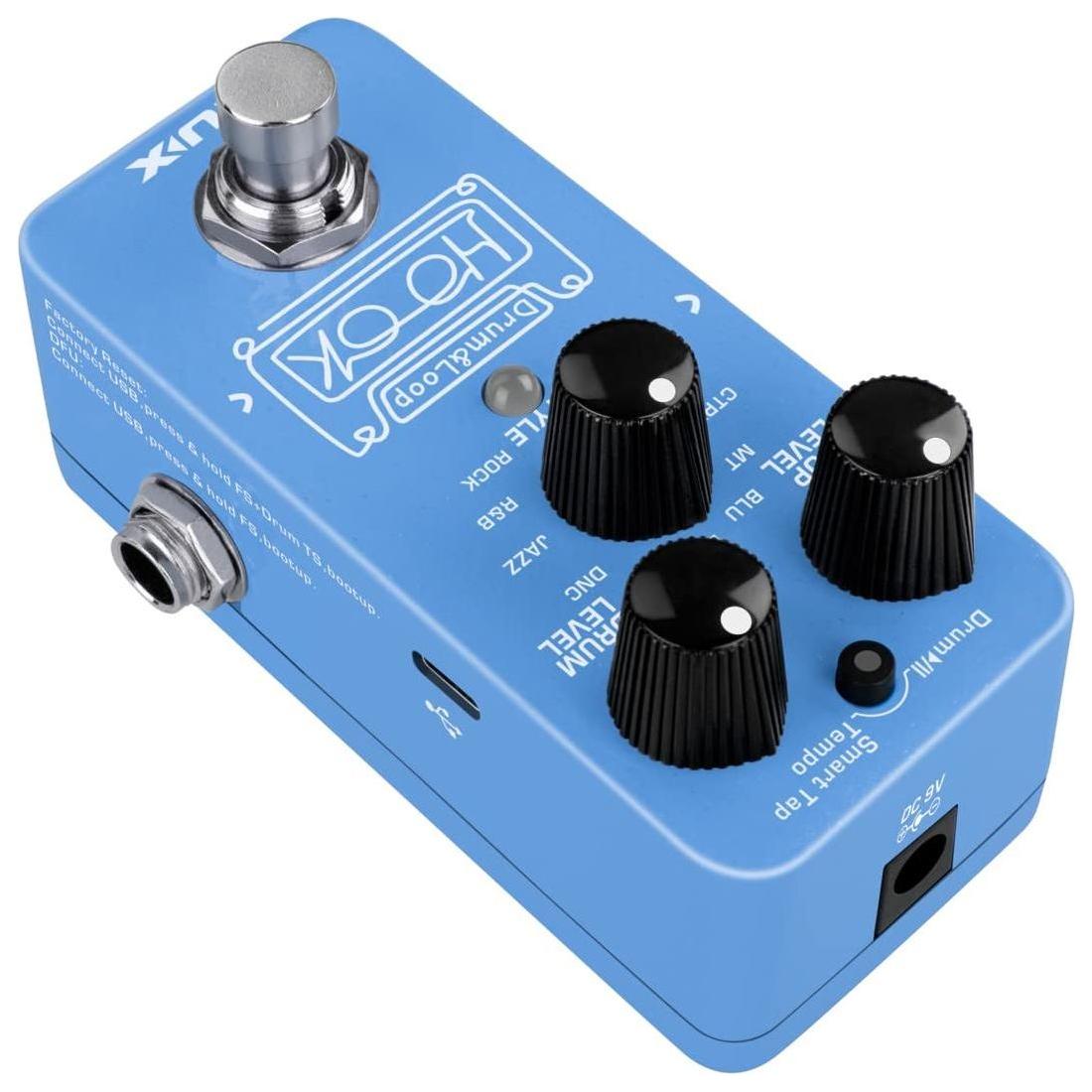 NUX NDL-3 HOOK Drum & Loop Mini Looper Pedal, 6 minutes recording, unlimited overdubs, 1/8 phones out for silent practice