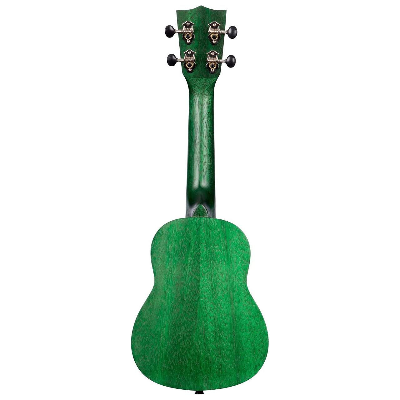 Kala Brand Music Co. Watercolor Meranti Collection, 4-String Ukulele, Right, Green, Soprano (KA-MRT-GRN-S)