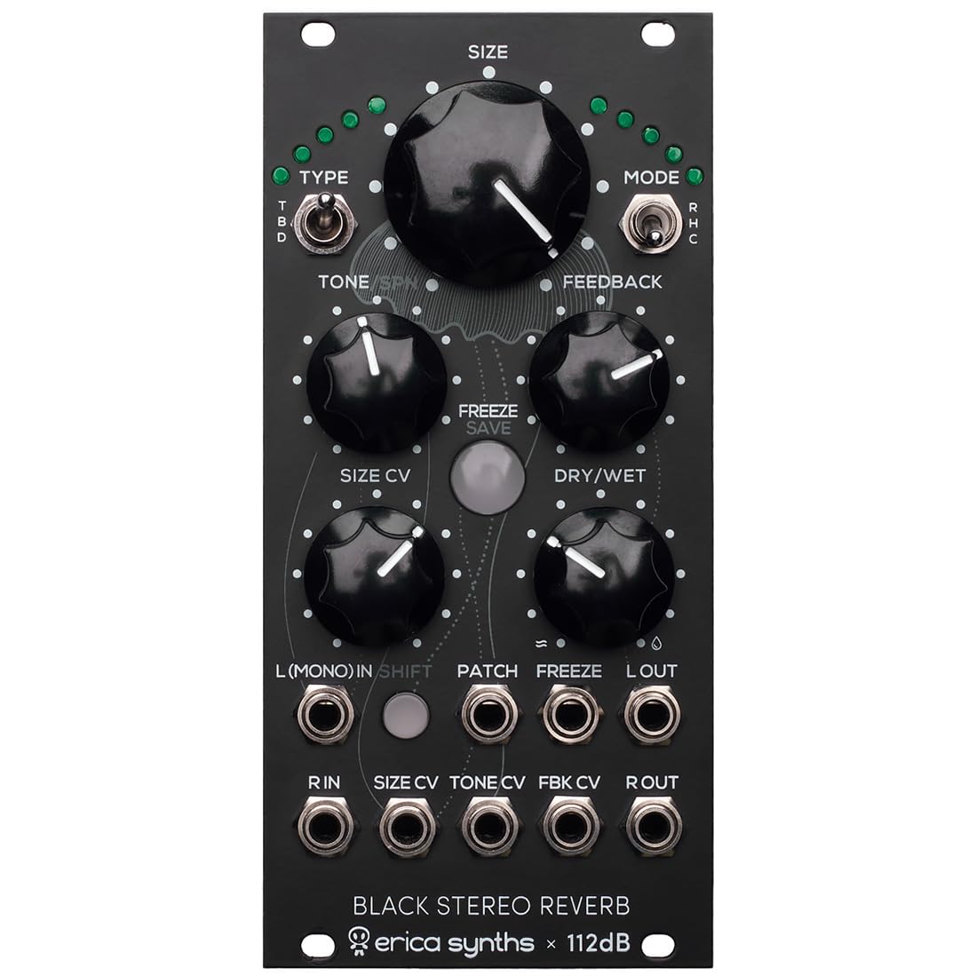 Erica Synths Black Stereo Reverb Eurorack Module