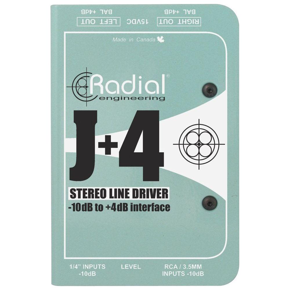 Radial Engineering J+4 Stereo Line Driver -10dB to +4dB Interface 2-Day Delivery