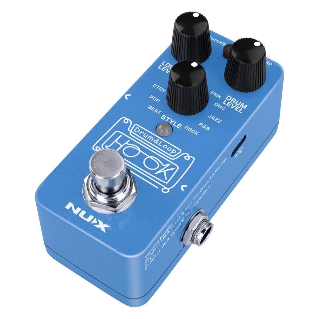 NUX NDL-3 HOOK Drum & Loop Mini Looper Pedal, 6 minutes recording, unlimited overdubs, 1/8 phones out for silent practice