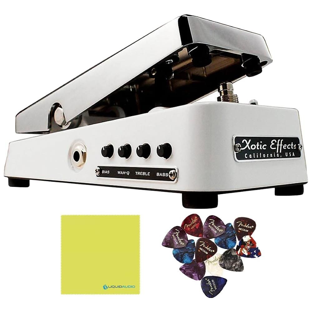 boutique wah pedal Fender Xotic Wah Pedal XW-1 True Bypass Bias Controls Bundle w/ 12x Picks and Liquid Audio Polishing Cloth