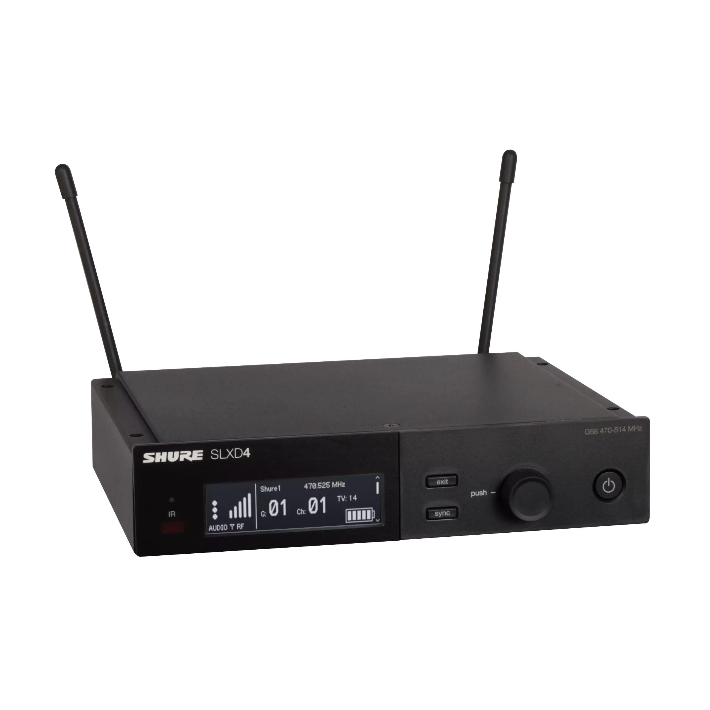 Shure SLXD124/85 Digital Wireless Microphone System with SLXD4 Single Channel Receiver, SLXD2 Handheld Transmitter with SM58 Capsule, SLXD1 Bodypack and WL185 Cardioid Lavalier Mic (G58 Band)