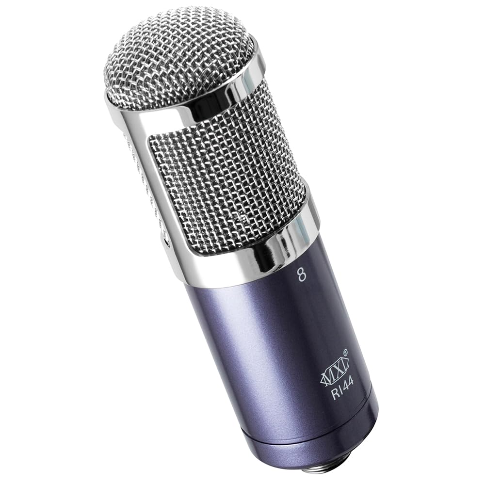 Liquid Audio MXL R144 Multi-Purpose Ribbon Microphone Bundle w/Pig Hog PHM10 8mm Mic Cable, Pop Filter Polishing Cloth
