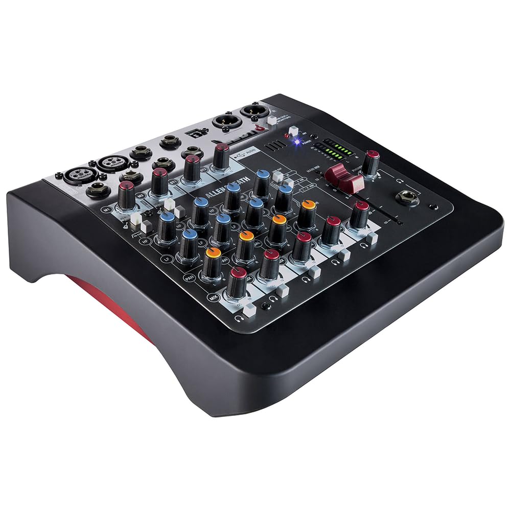 Allen & Heath ZEDi-8 Hybrid Compact Mixer/USB Interface Bundle w/ 2-Pack Pig Hog PHM10 8mm Mic Cable and Liquid Audio Polishing Cloth