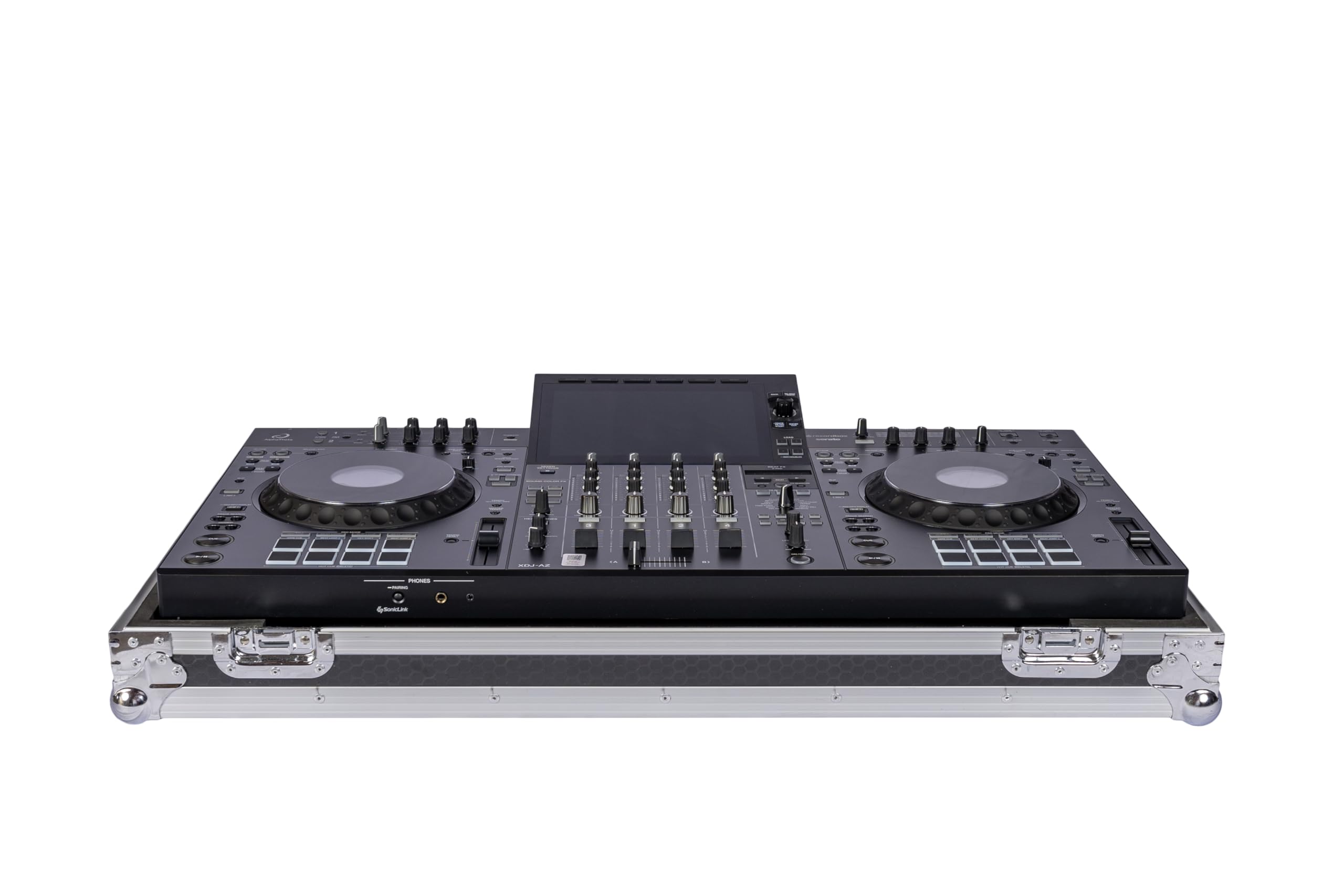 Headliner Low Profile Flight Case with Wheels Compatible with AlphaTheta XDJ-AZ All-in-One DJ System; Compact, Custom Fit DJ Controller Case, Rugged Design - Ideal for DJs On the Road