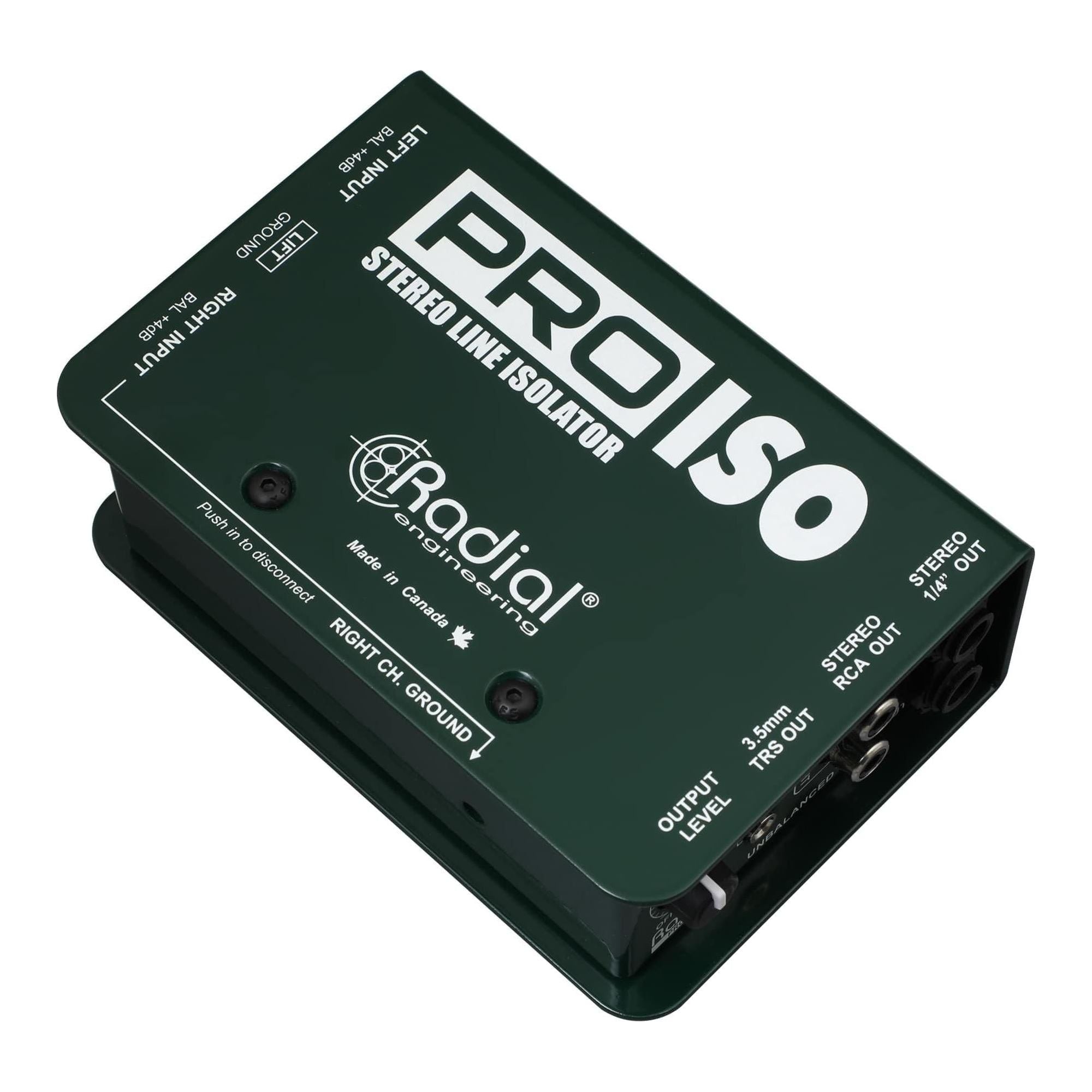 Radial Engineering Pro-ISO +4/-10 dB Stereo Line Isolator NEW