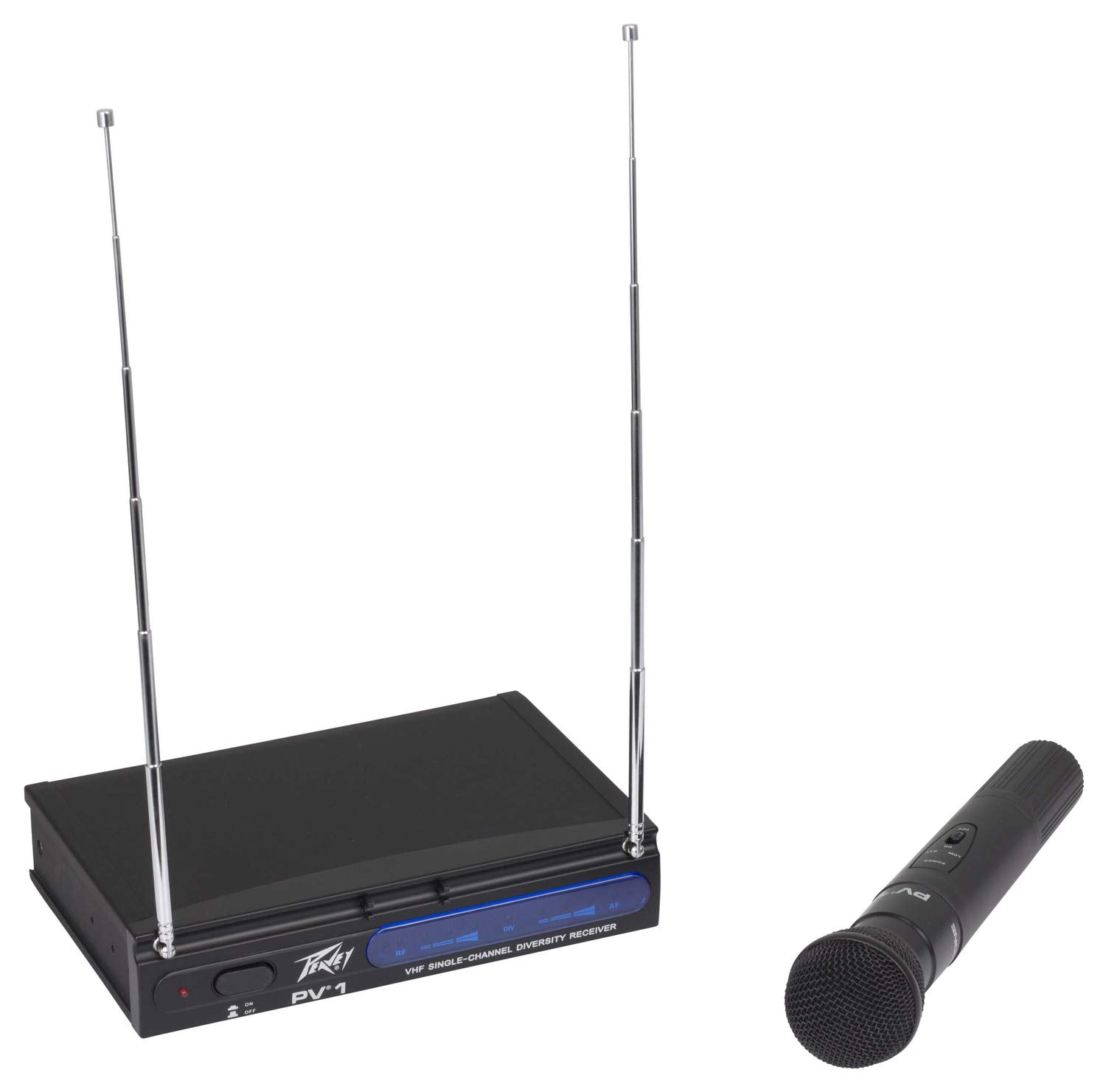 Peavey PV-1 Wireless Microphone System, UHF/VHF Frequencies, Diversity Receivers, XLR Connectivity