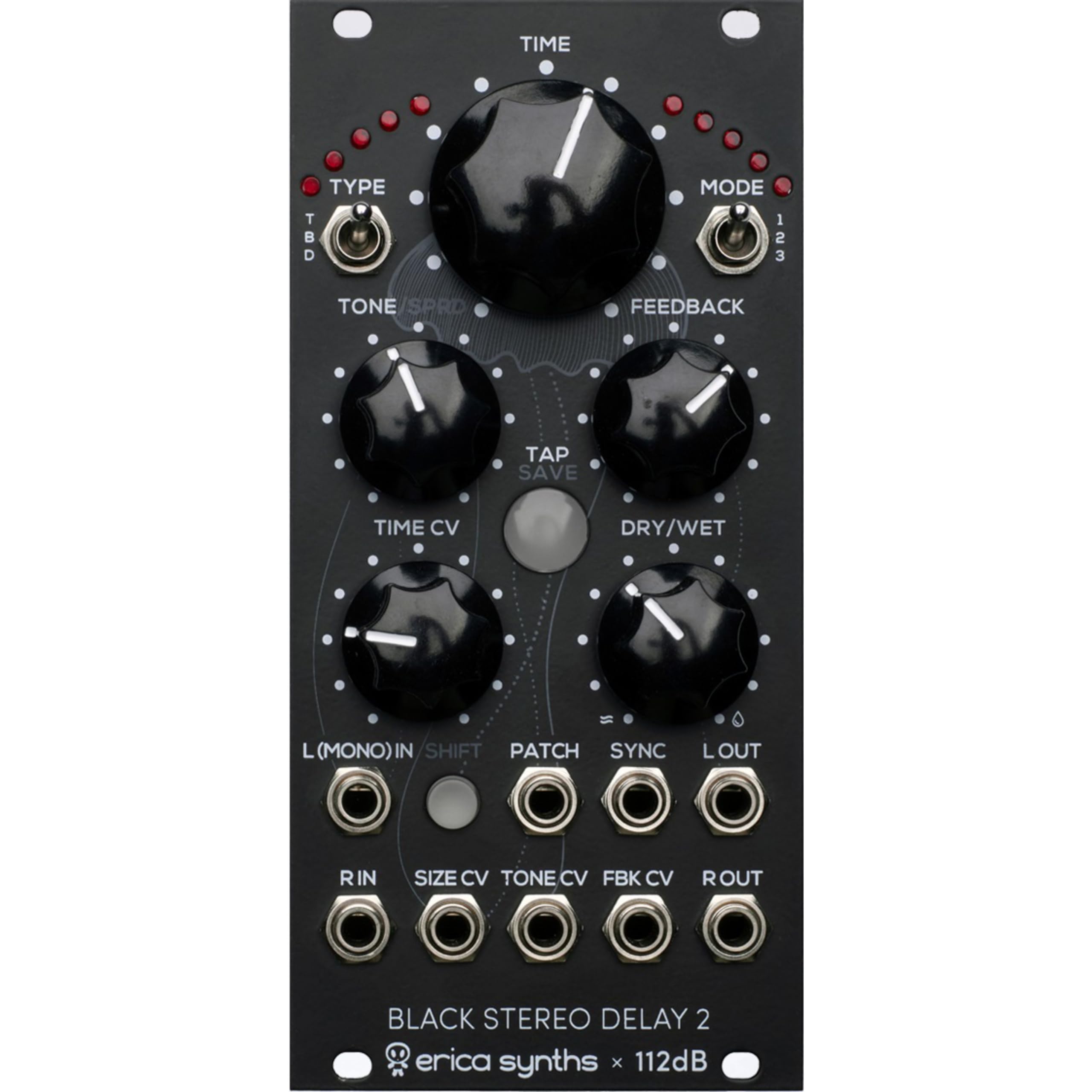 Erica Synths Black Stereo Delay2 Eurorack Module