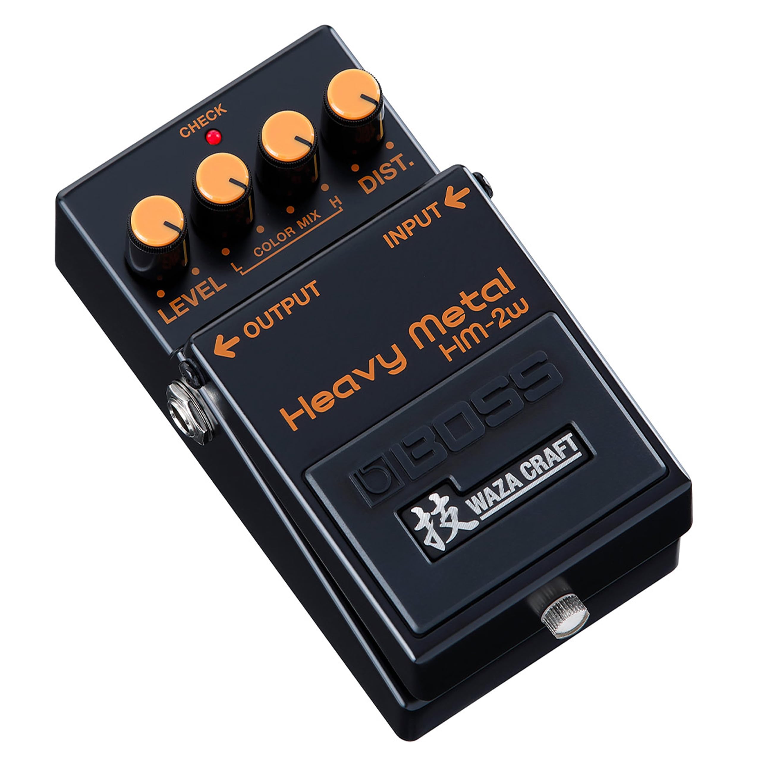 Boss HM-2W Waza Craft Heavy Metal Distortion Pedal Bundle with 2 Right Angle Patch Cables, 12 Guitar Picks, 9V Adapter & Polishing Cloth – Iconic Chainsaw Tone, Vintage & Custom Modes
