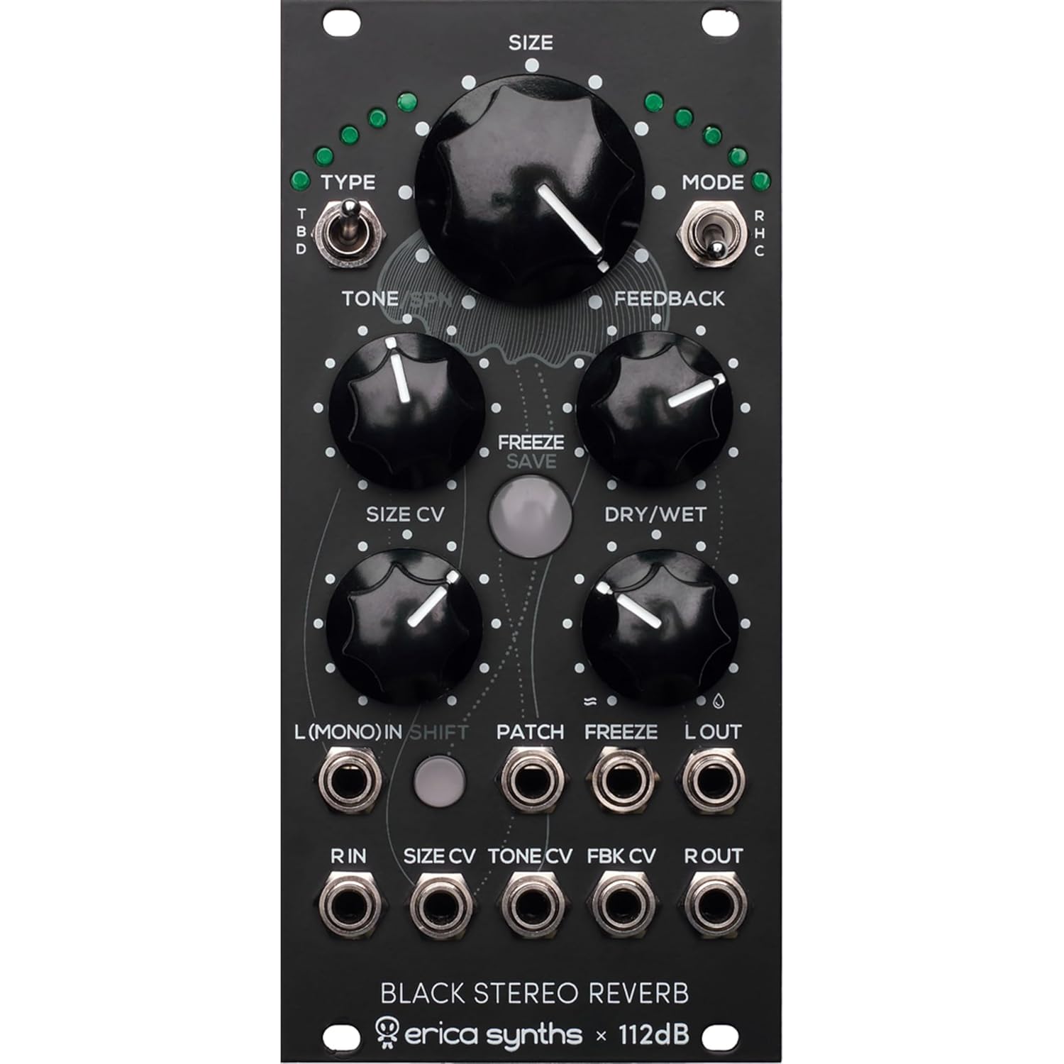 Erica Synths Black Stereo Reverb Eurorack Module