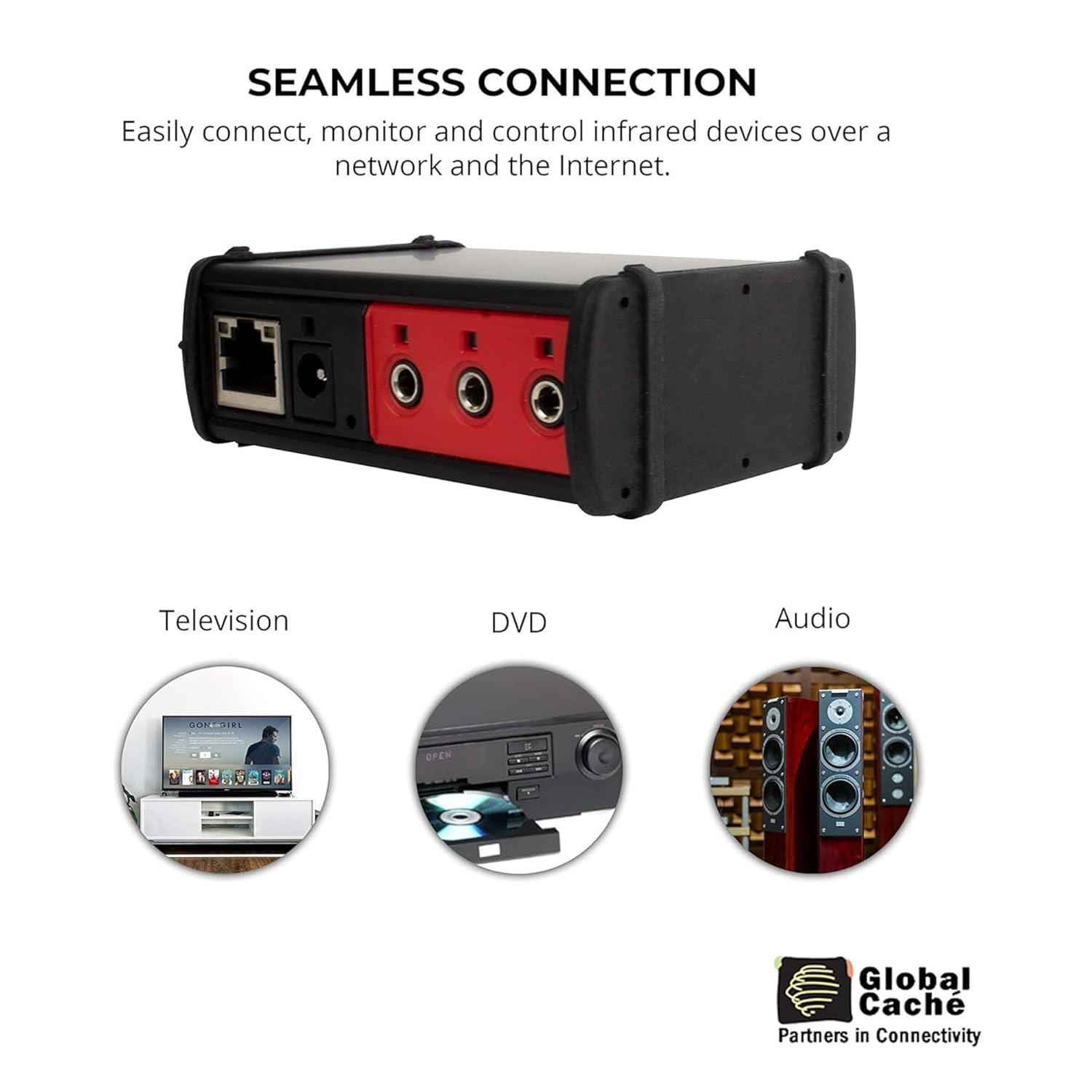 Global Caché iTach IP2CC-P Contact Closure & IP2IR IR TCP/IP Converters Bundle with PoE – Ethernet Control for Relay and Infrared Devices plus Polishing Cloth