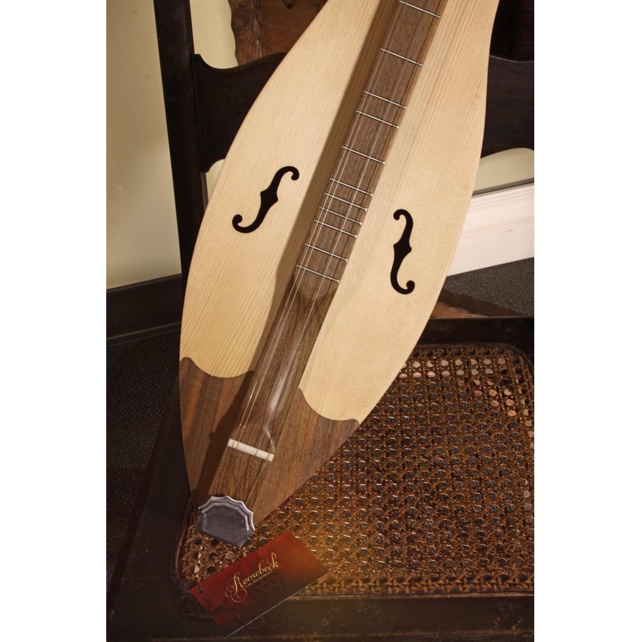 ROOSEBECK GRACE MOUNTAIN DULCIMER 4-STRING VAULTED SPRUCE F-HOLES - WALNUT