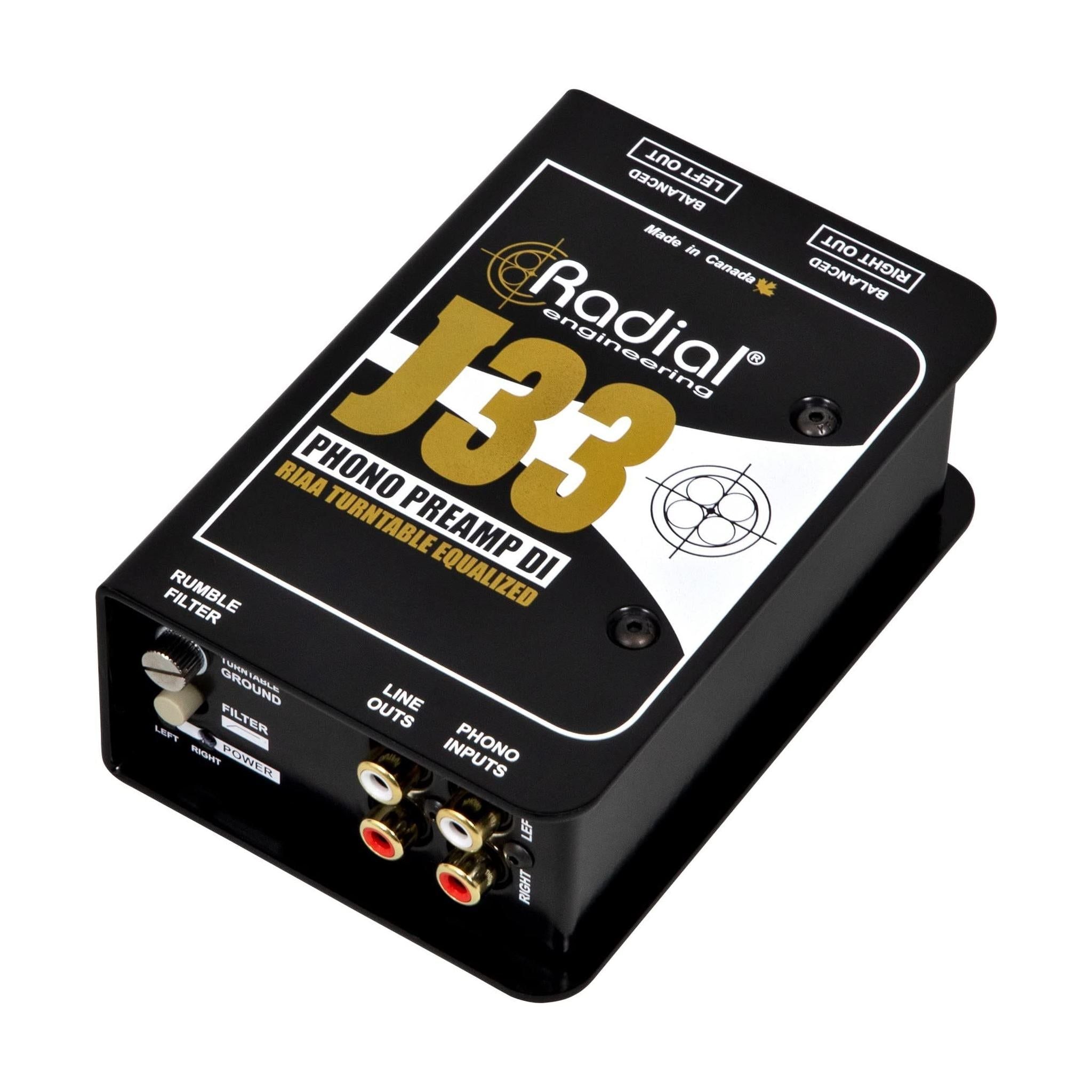 Radial Engineering J33 Phono Preamp and Active DI RIAA Turntable Pre-Amp