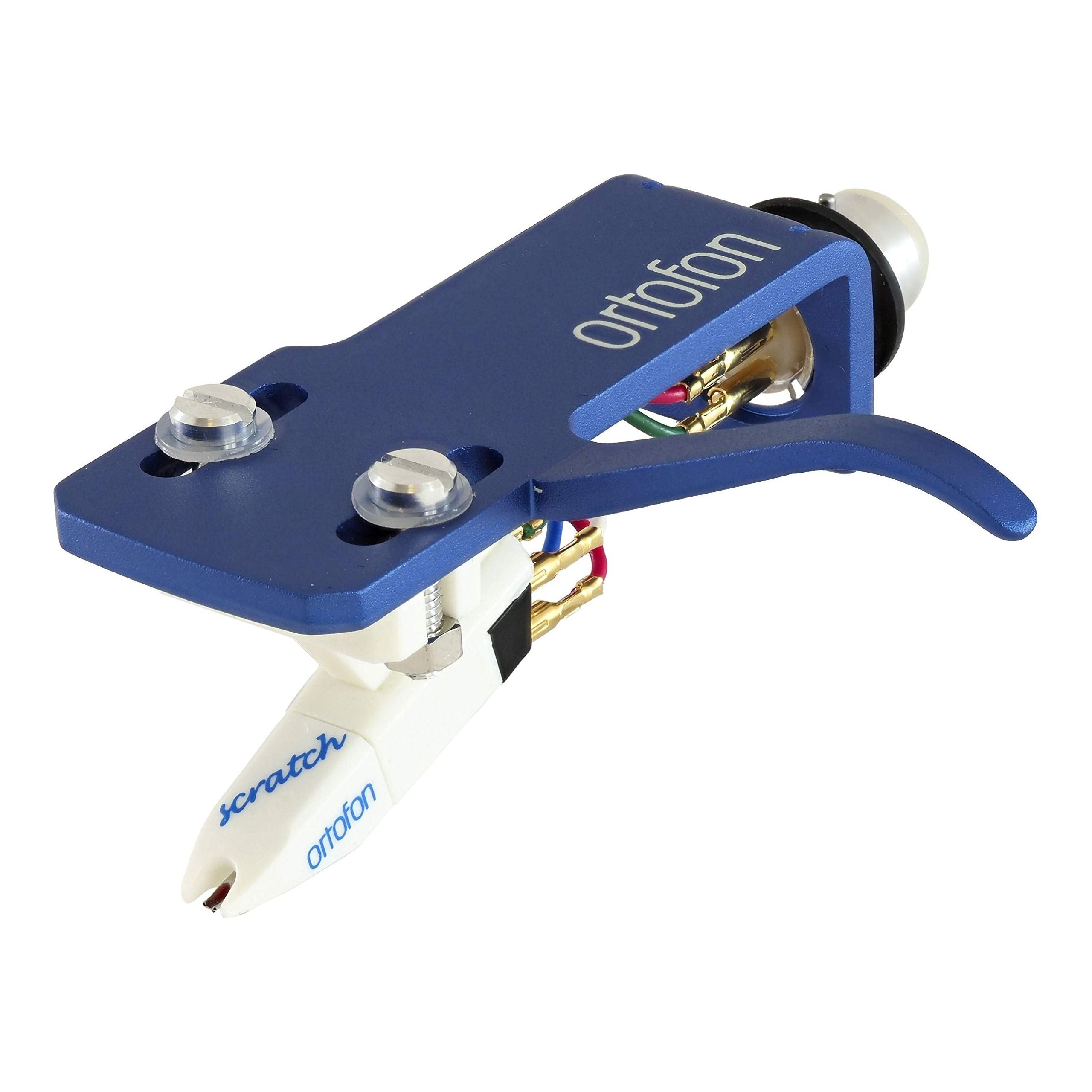 Ortofon OM Scratch White premount on headshell