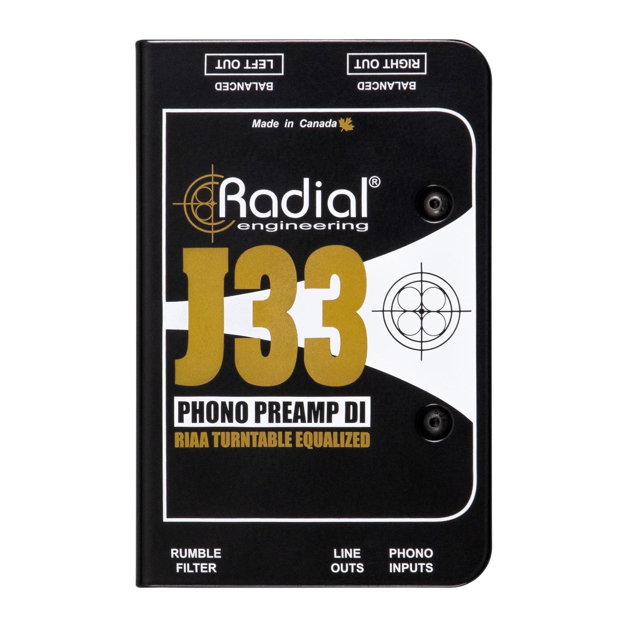 Radial Engineering J33 Phono Preamp and Active DI RIAA Turntable Pre-Amp