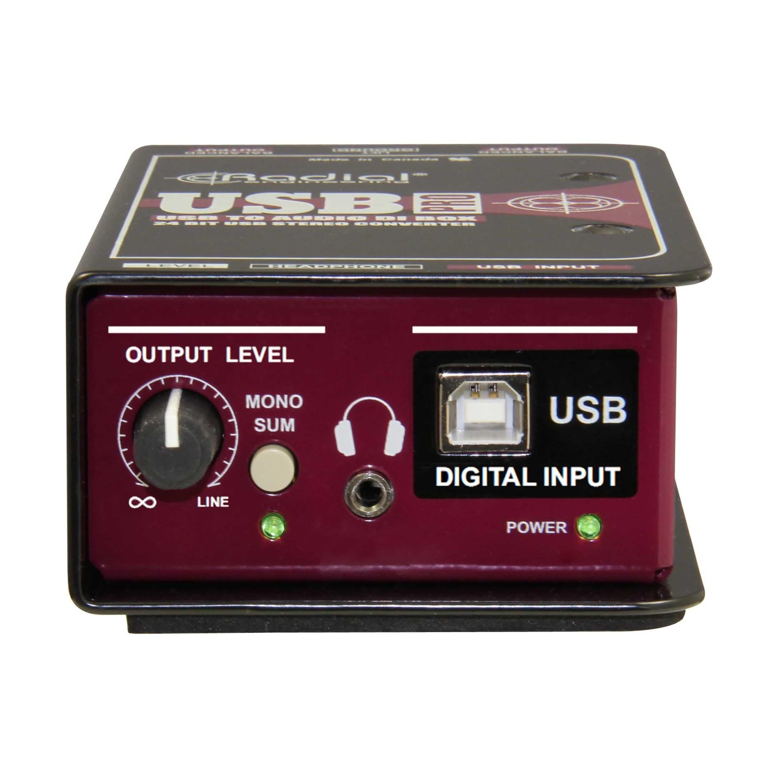 Radial USB-Pro 2-Channel USB Direct Box with 24-bit/96kHz Audio and XLR Outputs New