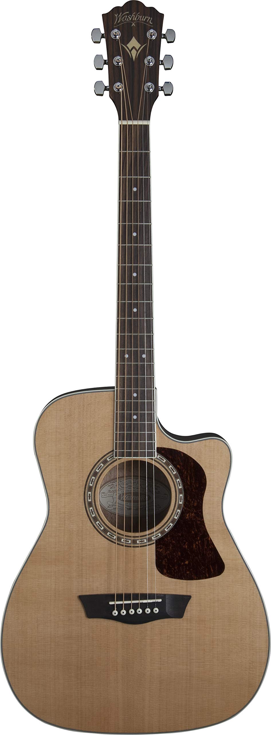 Washburn Other 6 String Acoustic-Electric Guitar, Right, Natural Gloss (HF11SCE-O)