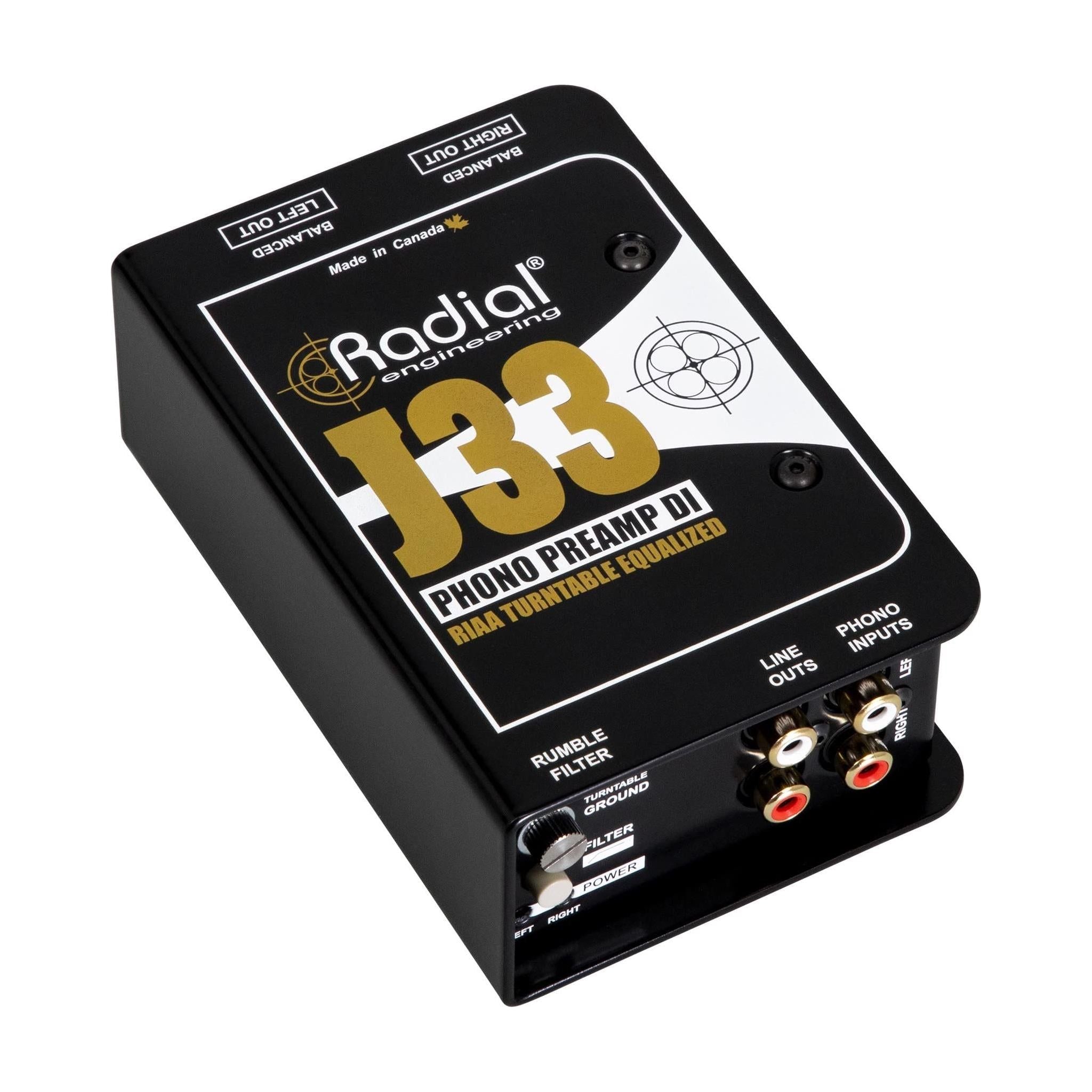 Radial Engineering J33 Phono Preamp and Active DI RIAA Turntable Pre-Amp