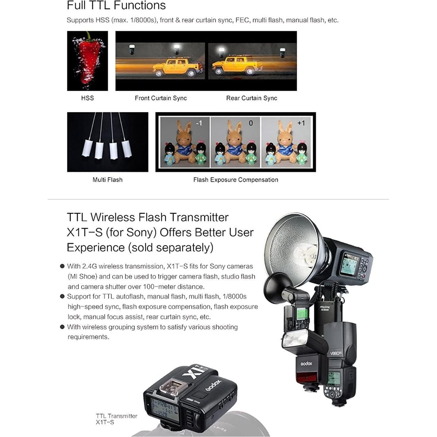 Godox Thinklite TTL TT350S Mini Camera Flash High Speed 1/8000s GN36 for Sony Mirrorless DSLR Camera A77II A6000 A6500 RX10 Series