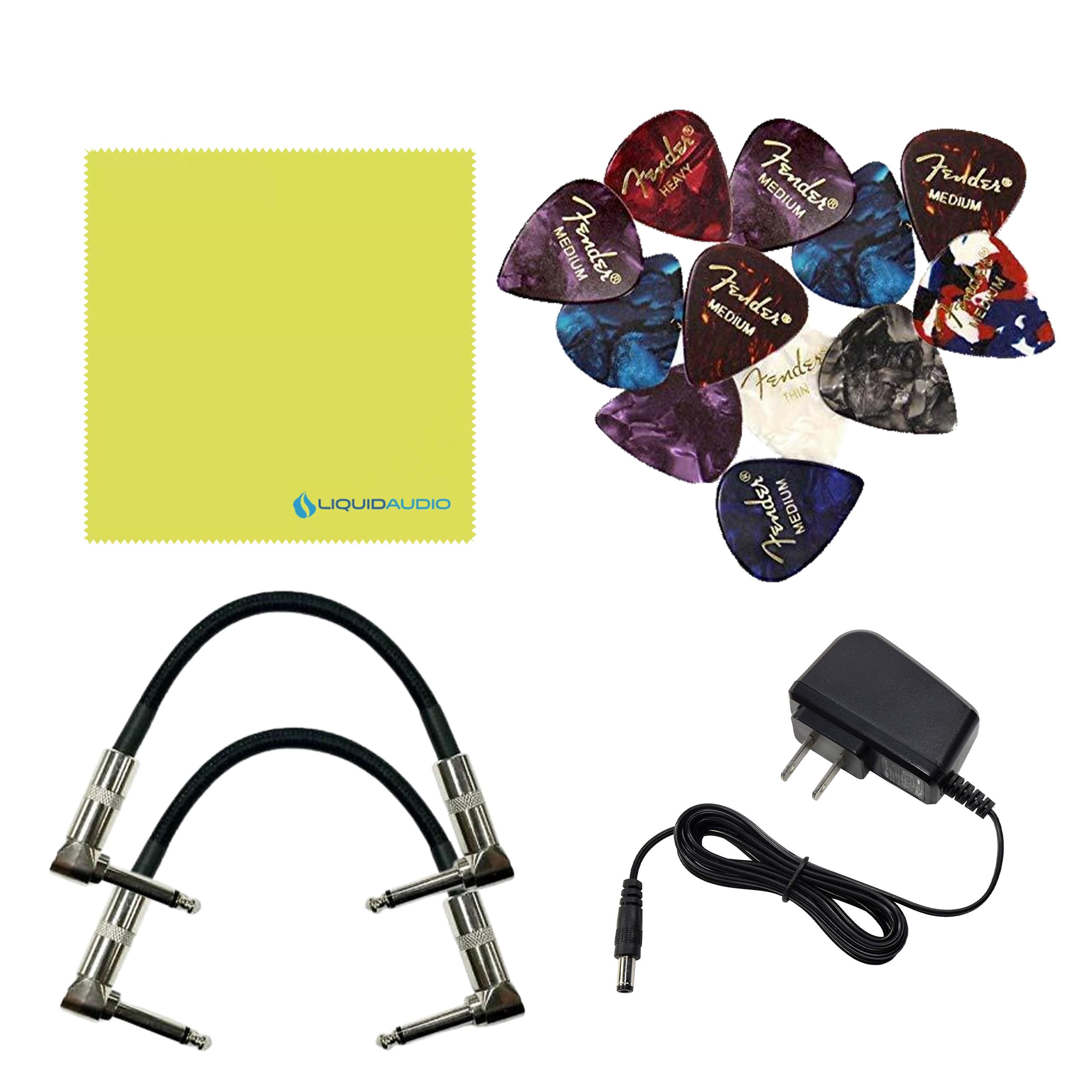 Boss HM-2W Waza Craft Heavy Metal Distortion Pedal Bundle with 2 Right Angle Patch Cables, 12 Guitar Picks, 9V Adapter & Polishing Cloth – Iconic Chainsaw Tone, Vintage & Custom Modes
