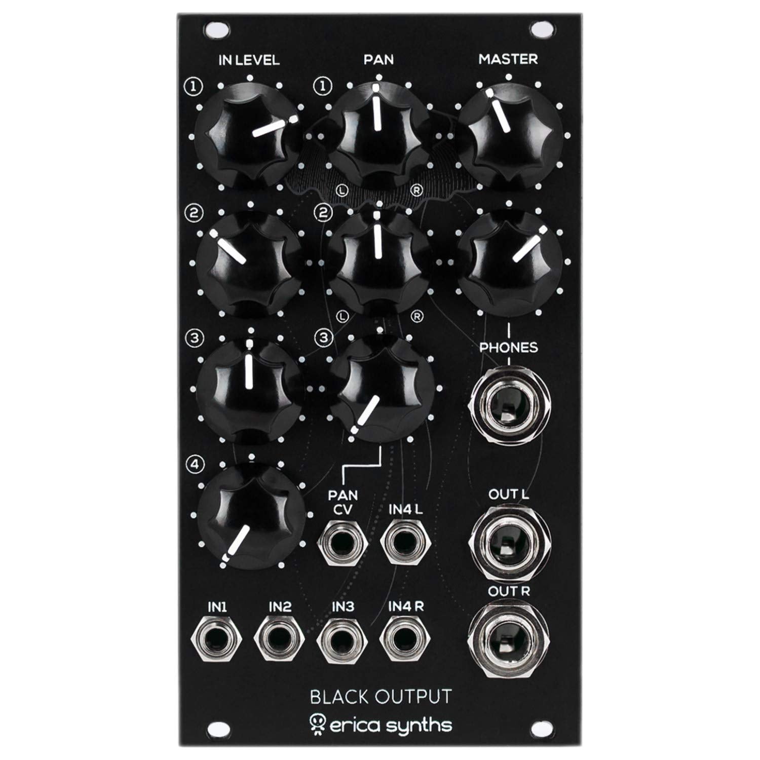 Erica Synths Black Output v2 Stereo Mixer Eurorack Module