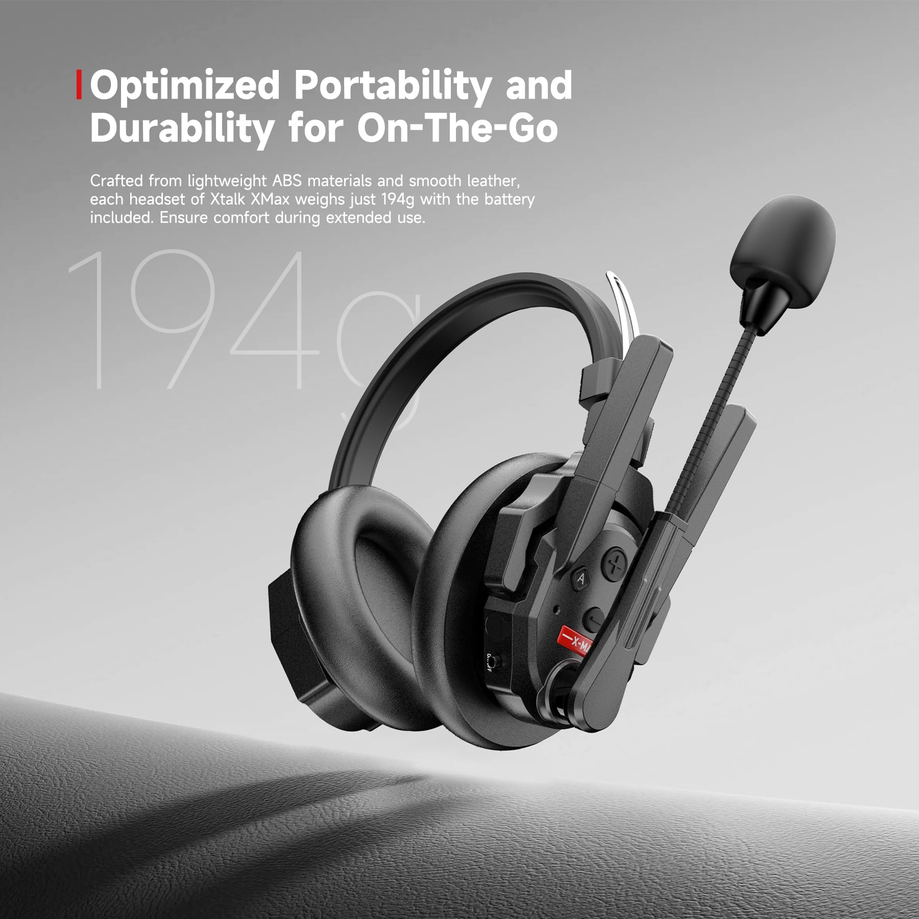 SYNCO Xtalk XMax2 Full-Duplex Wireless Intercom System with 2 Double-Ear Headsets (2.4 GHz) Random Master Device Design for Team Communication,Movie Shoot,Live Show Stage Performance